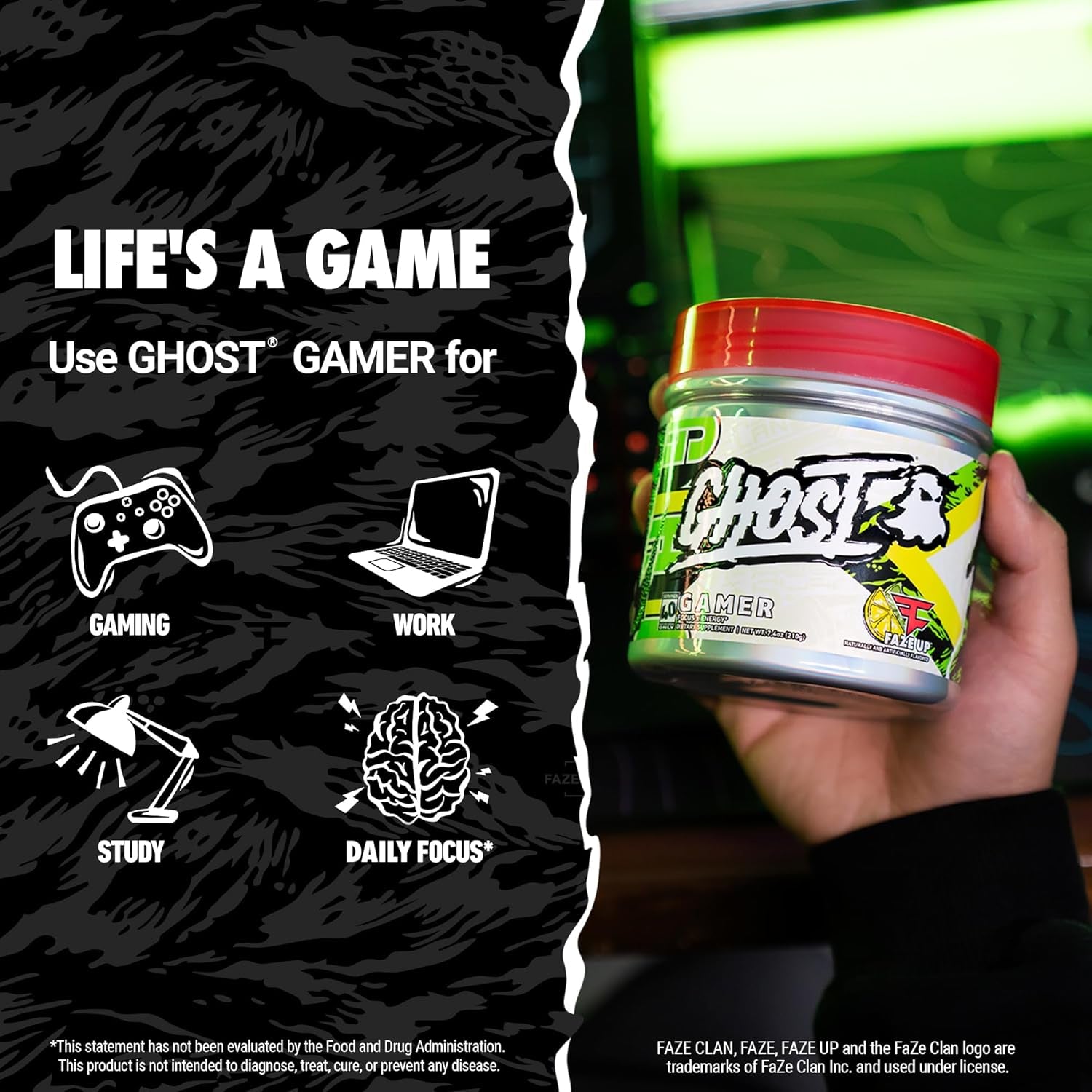 Gamer Faze up Energy Powder 210 G, 40 Servings