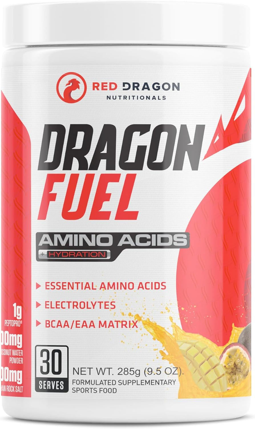 Dragon Fuel Essential Amino Acids 285 G, Mango Passionfruit