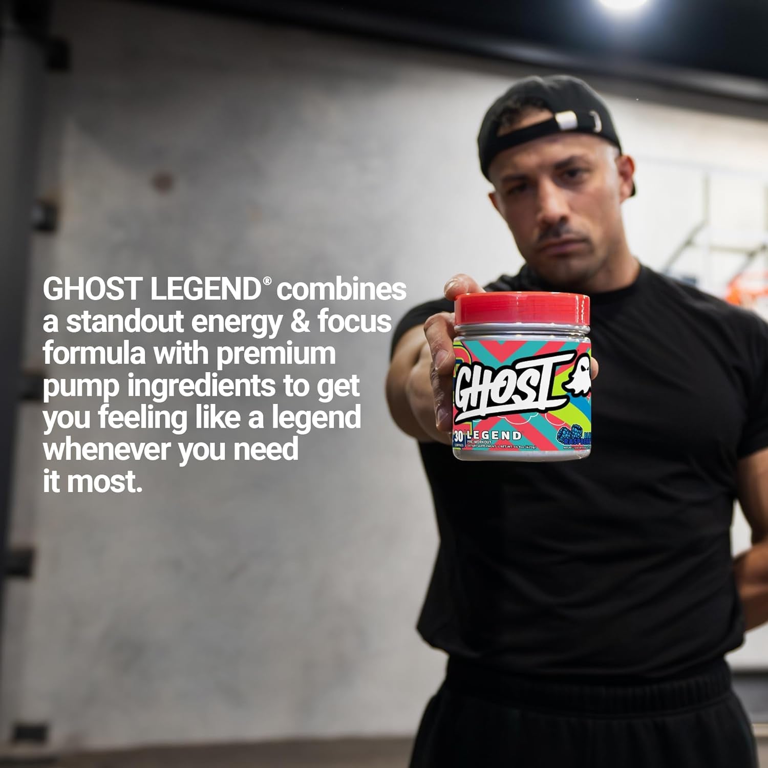 Legend V3 Pre-Workout Energy Powder- 30 Servings, BLUE RASPBERRY - Caffeine, L-Citrulline, & Beta Alanine Blend for Energy Focus & Pumps - Free of Soy, Sugar & Gluten, Vegan