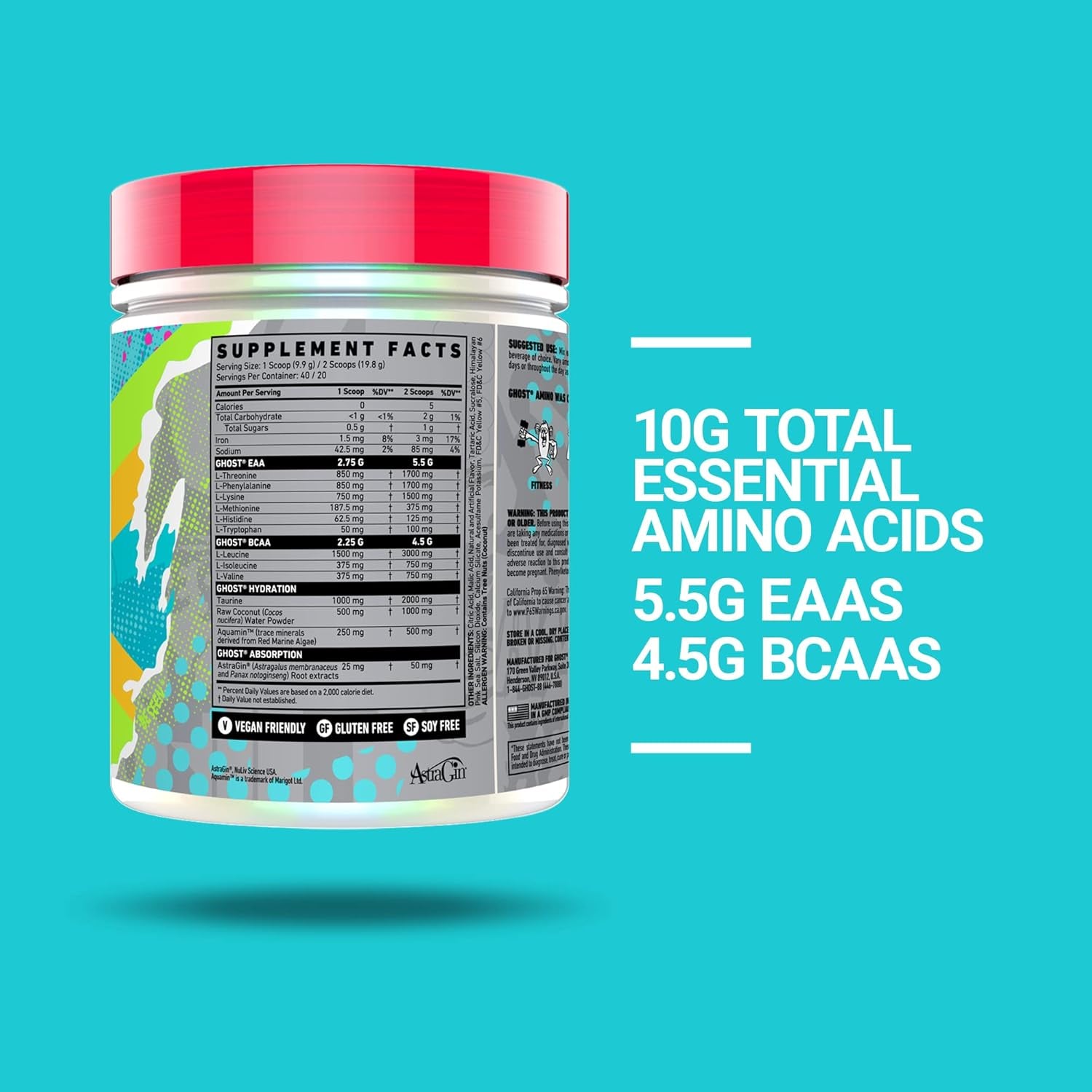 Amino V2 Mango BCAA Workout Supplements, 40 Serving