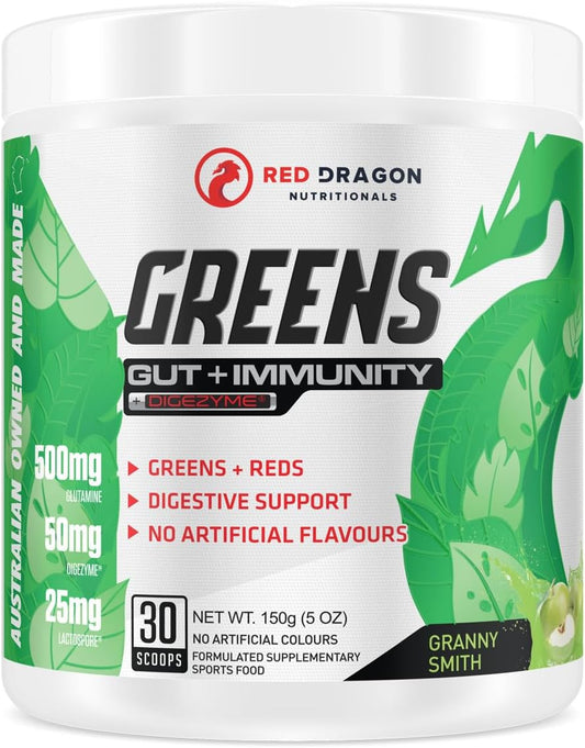 Greens Gut + Immunity Powder 150 G, Granny Smith