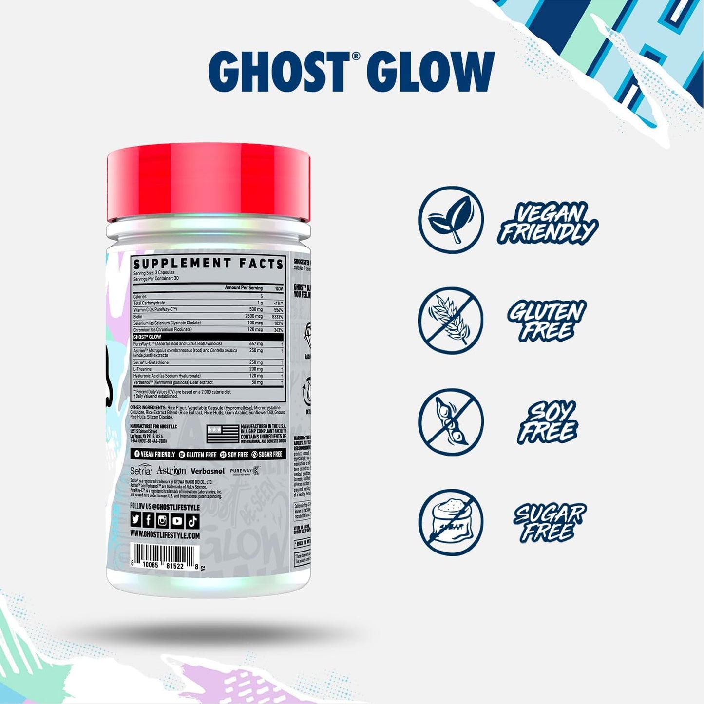 Bundles - Greens Superfood Powder (Guava Berry) & Glow Capsules Beauty and Detox Support