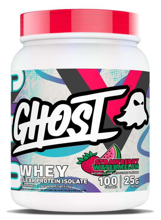 Clear Whey Isolate Protein Powder, Strawberry Watermelon - 1.57 LB Tub, 25G of Whey Protein - Post Workout Drink for Muscle Gain & Recovery – Sugar Free, Soy Free & Zero Fat, 20 Servings