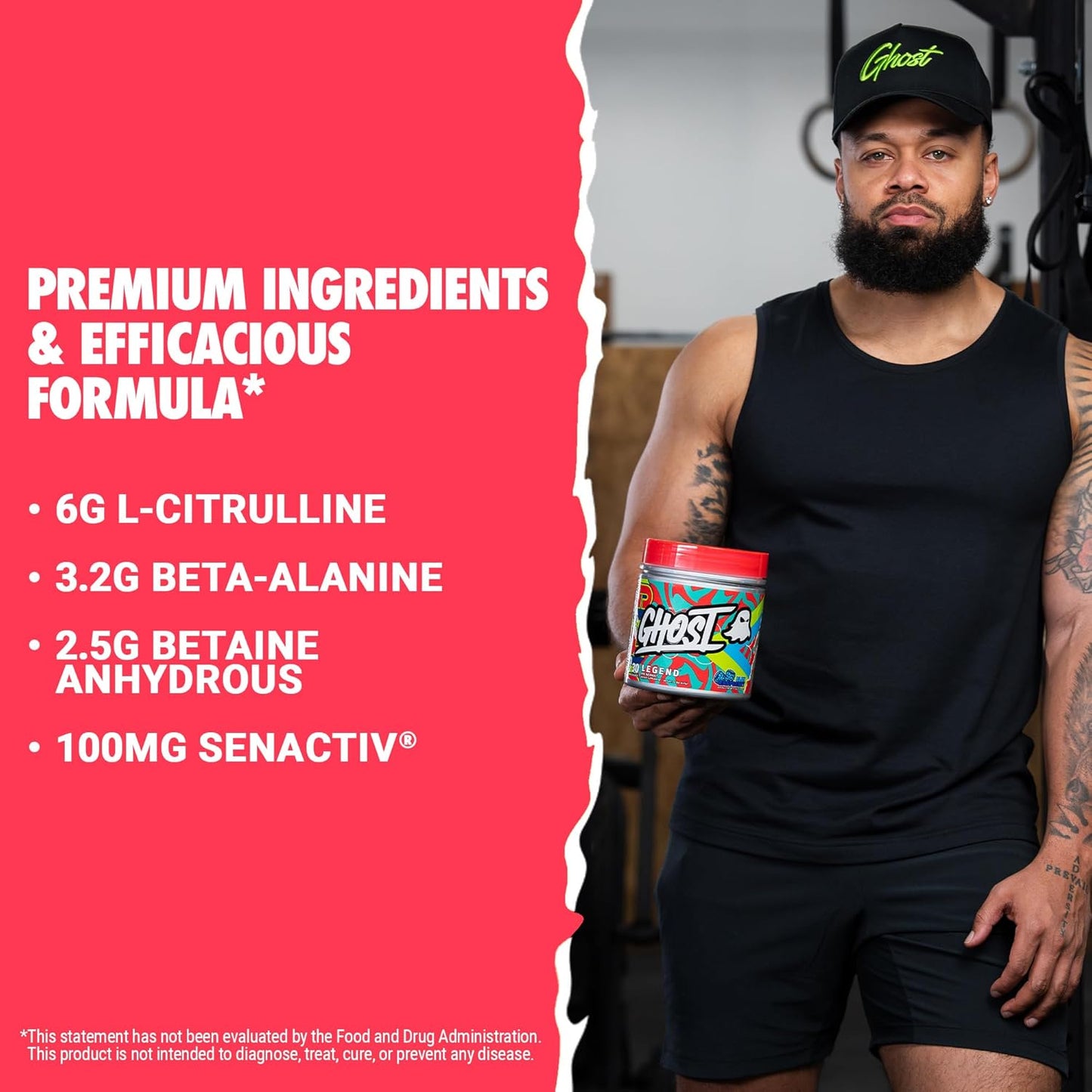 Legend Pre-Workout Powder, Blue Raspberry - 30 Servings – Pre-Workout for Men & Women with Choline, L-Citrulline, & Beta Alanine for Energy & Focus